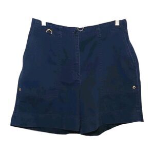 Lauren Ralph Lauren Navy Women's Chino Shorts Size 10 Front & Back pockets